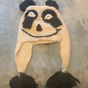 Kids panda winter hat